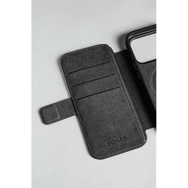 Nomad Modern Leather Folio MagSafe kožené pouzdro iPhone 17 Pro Black - Pouzdra - Obrázek d087701e3f3a40b1a4000bfe8991d7b1