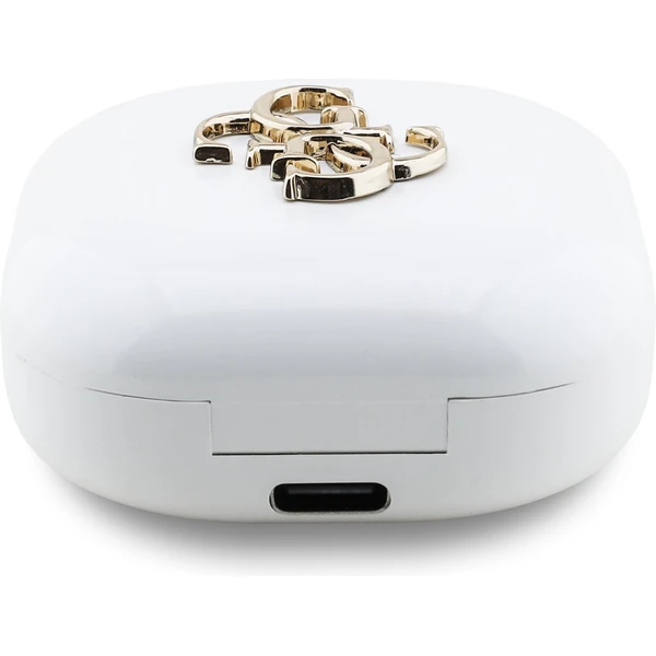Guess 4G Metal Logo TWS Bezdrátová sluchátka bílá - Sluchátka - Obrázek d0b301562e2d454a90f29c7ce26c8152