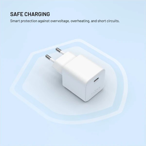 FIXED Mini GaN nabíječka s USB-C a podporou PD, 65W, bílá - Nabíječky - Obrázek d0c80457dfe245ed8e2f263a55b401de