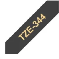 Brother TZe-344 páska zlatá na černém 18 mm - Pásky pro štítkovače
