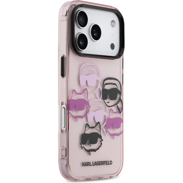 Karl Lagerfeld IML Multi K&CH Heads Zadní Kryt pro iPhone 17 Pro růžový - Pouzdra - Obrázek d0cd40ac673a447bb01f5b0697e0eaf5