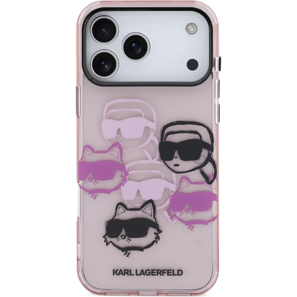 Karl Lagerfeld IML Multi K&CH Heads Zadní Kryt pro iPhone 17 Pro Max růžový - Pouzdra - Obrázek d0e42743879d4027bc9dff1204a2869b