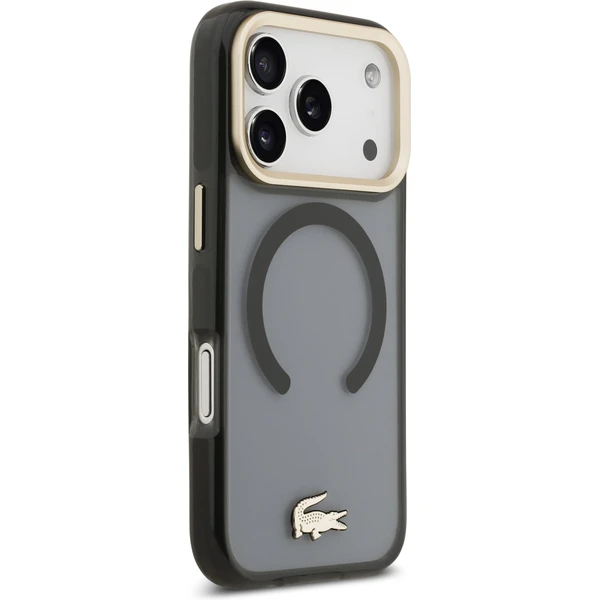 Lacoste PC/TPU Frosted Finish Gold Logo MagSafe kryt iPhone 17 Pro černý - Pouzdra - Obrázek d0f1eaba15064cc2b525dfdfe9c7fc1a