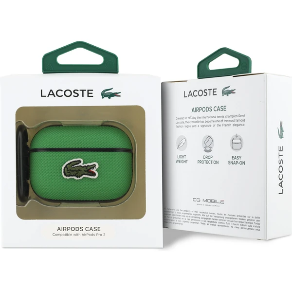 Lacoste Petit Pique Croc Logo Patch pouzdro AirPods Pro 2 zelené - Pouzdra - Obrázek d0f5718b42ff483f83c60cc0dccc7545