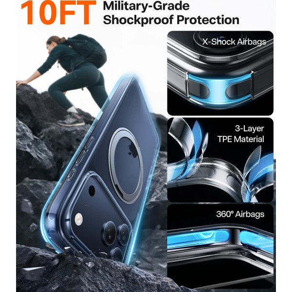 Torras Ostand Pro MagSafe kryt iPhone 17 Pro clear - Pouzdra - Obrázek d0f7caff41344dcbad1fe93cf3cd465a