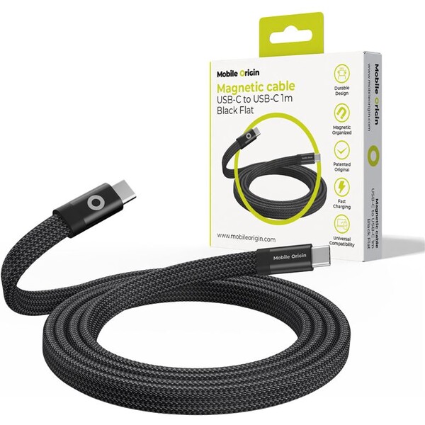 Mobile Origin MCF-USBC-1M-BLK USB-C to USB-C, 1m, černý