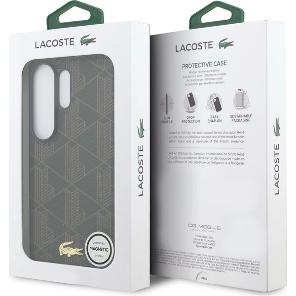 Lacoste PVC Blend Monogram Gold Logo Magnetic kryt Samsung Galaxy S26 Ultra hnědý - Pouzdra - Obrázek d10ff75261f34c9ab50314d0f976945e