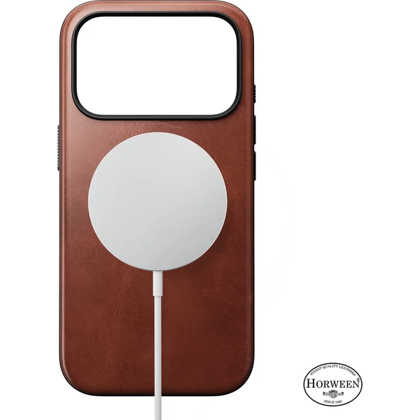 Nomad Modern Leather (Horween) MagSafe kožený kryt iPhone 18 Pro Olde Dublin - Pouzdra - Obrázek d1135a8e20404c7ebc611495ebe36b6a