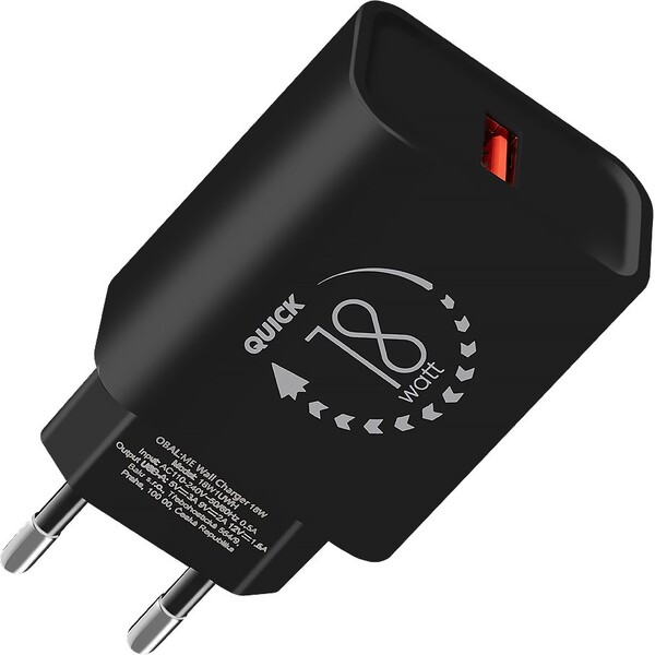 Obal:Me nabíječka USB-A (18W) černá