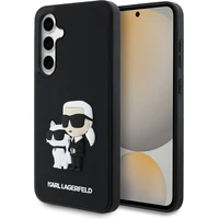 Karl Lagerfeld 3D Rubber Karl and Choupette kryt Samsung Galaxy S24 FE černý - Pouzdra