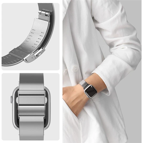 Spigen Sleek Link řemínek Apple Watch 49/46/45/44/42mm stříbrný - Řemínky - Obrázek d1336a90df564548a2905b33c868091c