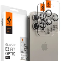 Spigen Glass tR EZ Fit Optik Pro skla iPhone 17-14 Pro/17-14 Pro Max nature titanium (2 ks) - Ochranné folie a skla
