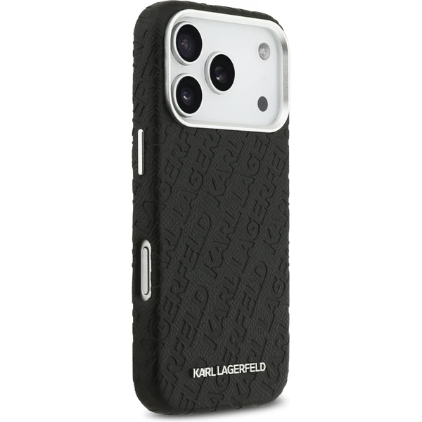 Karl Lagerfeld Grained PU Repeated Logo MagSafe kryt iPhone 17 Pro černý - Pouzdra - Obrázek d16c03085ee644a18999307662504d81