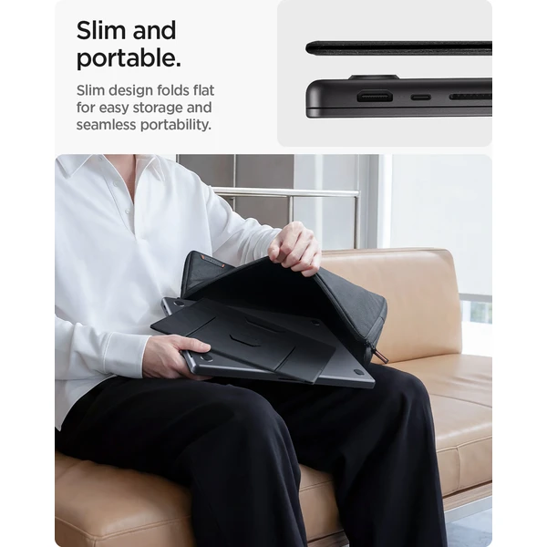 Spigen Slim Fold Laptop & Tablet Stand stojánek černý - Stojánky - Obrázek d1b7fb42c5a5437d9c553148e1143028