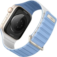 UNIQ Revix Evo oboustranný řemínek Apple Watch 42/41/40/38mm (světle modrý/bílý) - Řemínky