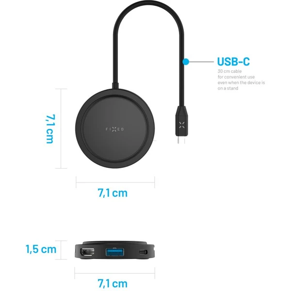 FIXED MagHUB 7-portový USB-C Hub s MagSafe, černý - USB huby - Obrázek d1c0bf59bdec4d3f968c8c694b2bda0e
