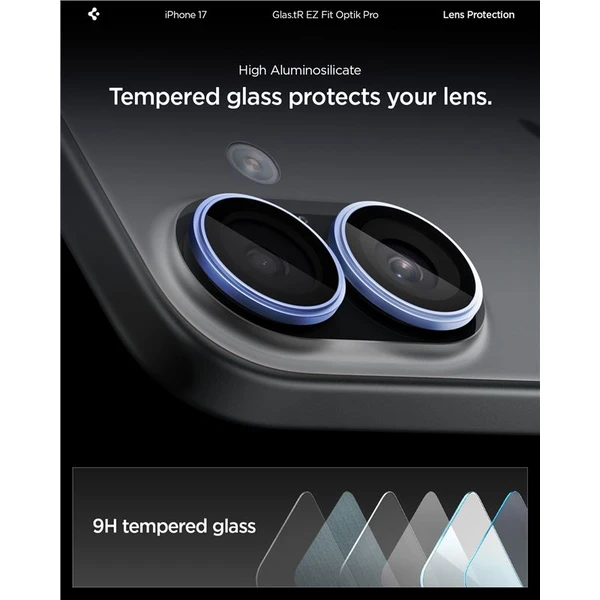 Spigen Glass tR EZ Fit Optik Pro skla iPhone 17 blue (2 ks) - Ochranné folie a skla - Obrázek d1e4df599f594ec5931ca94afbfb13f8