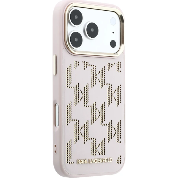 Karl Lagerfeld PU Perforated Monogram MagSafe kryt iPhone 17 Pro růžový - Pouzdra - Obrázek d1e7abe991644a6281d7bf5fd2af0f79