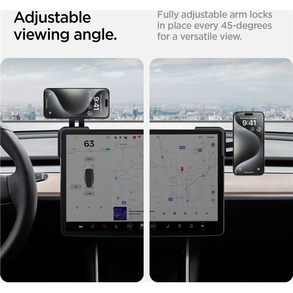 Spigen Tesla TapLock MagSafe Car Mount Holder držák na obrazovku černý - Držáky - Obrázek d1f3675fad9f4ffba14bf7404737ce0a