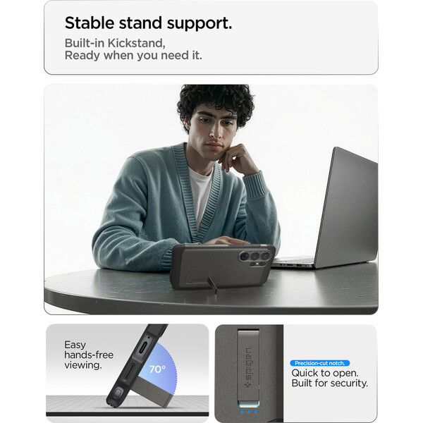 Spigen Tough Armor MagSafe kryt Samsung Galaxy S26 Ultra tmavě šedý - Pouzdra - Obrázek d216354dd11b46908420a330ee065650