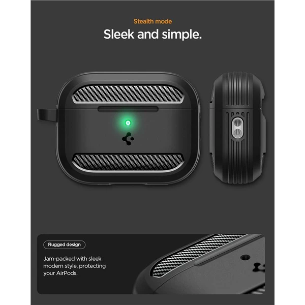 Spigen Rugged Armor pouzdro AirPods Pro 3 matte black - Pouzdra - Obrázek d2843abc528848cbadbf3cf24b6b1065
