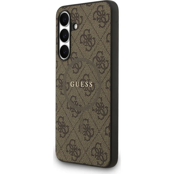 Guess PU Leather 4G Colored Ring MagSafe Zadní Kryt pro Samsung Galaxy S25 FE hnědý - Pouzdra - Obrázek d2953b46e9764f75bd995f53d059a9ff