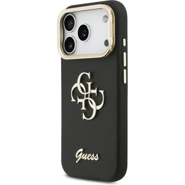 Guess PU Grained 4G Logo Stand Camera Frame kryt iPhone 17 Pro černý - Pouzdra - Obrázek d2a0816d17764a3f9c921b3ac245487f