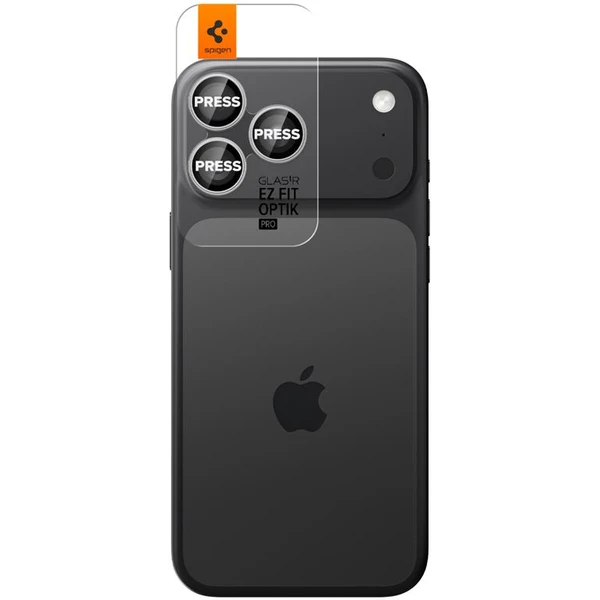 Spigen Glass tR EZ Fit Optik Pro skla iPhone 17-14 Pro/17-14 Pro Max silver (2 ks) - Ochranné folie a skla - Obrázek d3263d1f030142f497227e19118c620b