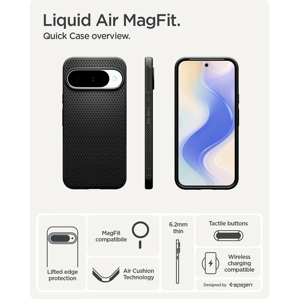 Spigen Liquid Air MagSafe kryt Google Pixel 10/10 Pro matně černý - Pouzdra - Obrázek d33814e54ced48ecb515173317708969