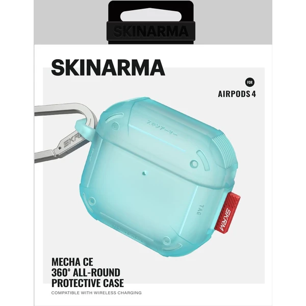 SKINARMA Mecha CE pouzdro pro AirPods 4 tyrkysové - Pouzdra - Obrázek d35c5d2425454f3c95fb8275ac39d285