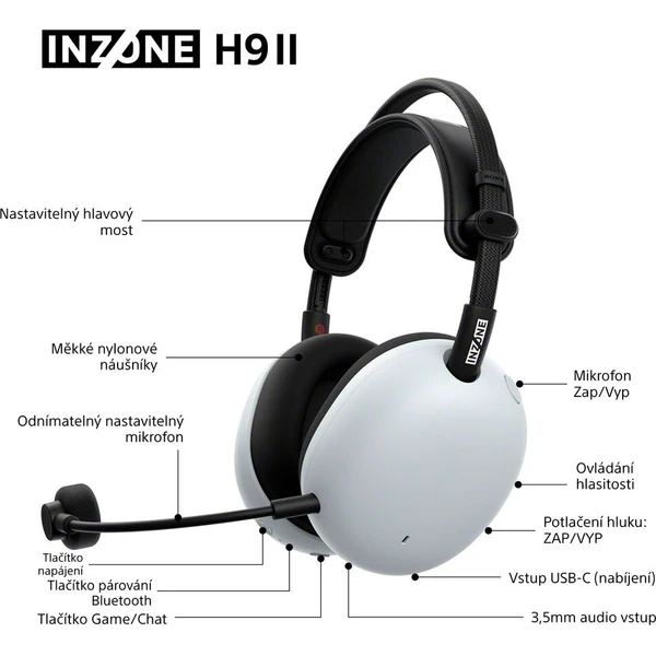 Sony INZONE H9 II herní bezdrátová sluchátka bílá (Další) - Sluchátka - Obrázek d39bdf04e6d84a42bba36b48d2e94e4e