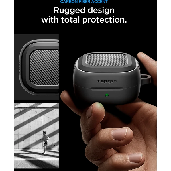 Spigen Rugged Armor pouzdro Samsung Galaxy Buds4 Pro/Buds4, matně černé - Pouzdra - Obrázek d3a5fd9ebbde4a488727485521d5a028