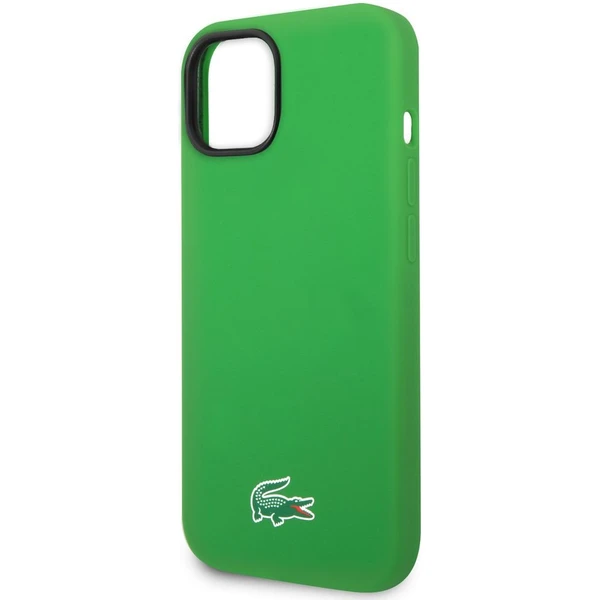 Lacoste Liquid Silicone Microfiber Croc Logo MagSafe kryt iPhone 13/14/15 zelený - Pouzdra - Obrázek d3b4d2b83ab14cf096617a77a842e2cf