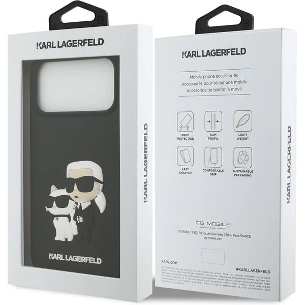 Karl Lagerfeld 3D Rubber Karl and Choupette kryt iPhone 17 Pro Max černý - Pouzdra - Obrázek d3f73dc9e2454dbcbe2b45f595f8ae20