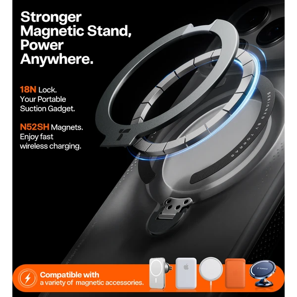 Torras Ostand Q3 Air MagSafe kryt iPhone 17 Pro Max shadow black - Pouzdra - Obrázek d3ff688d42744ae19134e36bd09dac09