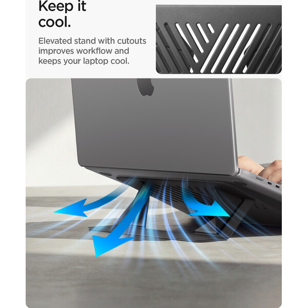 Spigen Slim Fold Laptop Stand LD201-S6 stojánek černý - Stojánky - Obrázek d41969636f094774865911555dffa3a8