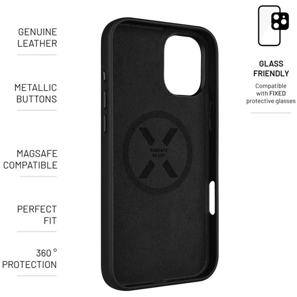 FIXED MagLeather kožený kryt s MagSafe Apple iPhone 16 Plus černý - Pouzdra - Obrázek d433ff6f487a4b009913dc4934d9fc8e