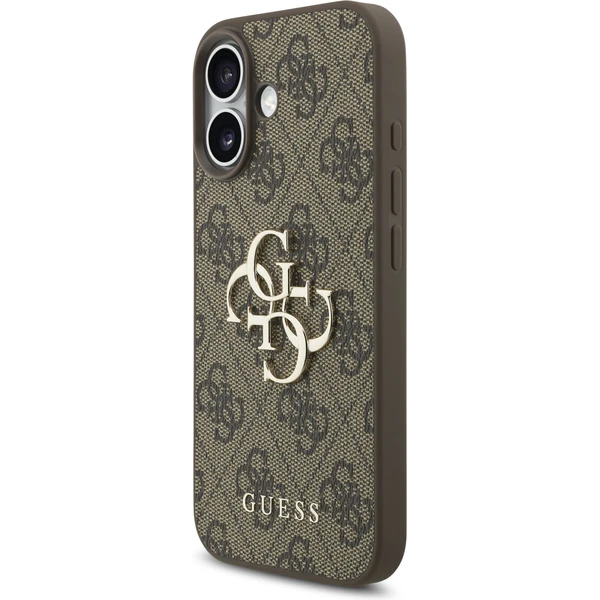 Guess PU 4G Metal Logo Strap kryt iPhone 17 hnědý - Pouzdra - Obrázek d46361b1af81490f9ae15b4a54cba9be