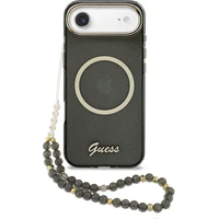 Guess IML Glitter Script Strap MagSafe kryt iPhone Air černý - Pouzdra