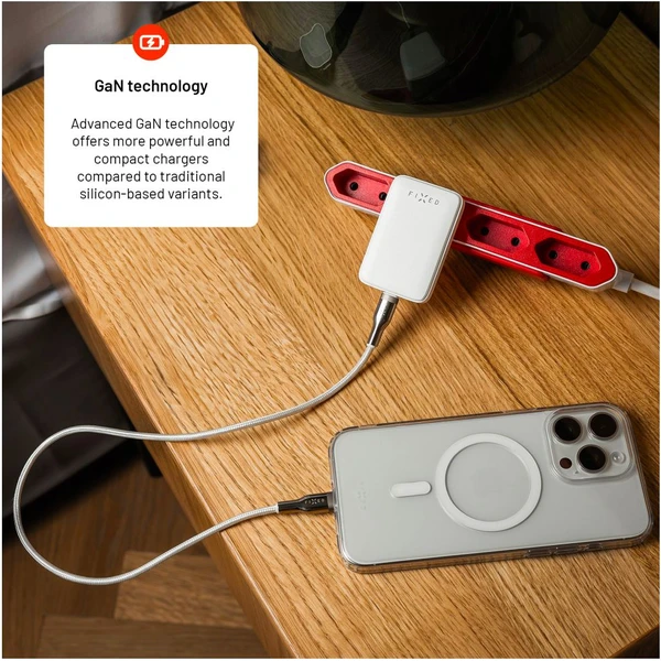 FIXED Slim GaN nabíječka (1x USB-C), PD, 30W, bílá - Nabíječky - Obrázek d47bd21b92074450b61aeed5ca280a77