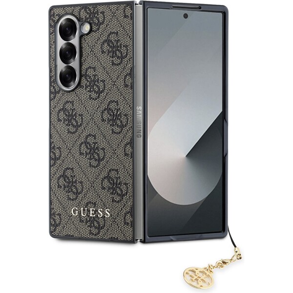 Guess 4G Charm kryt Samsung Galaxy Z Fold 6 hnědý