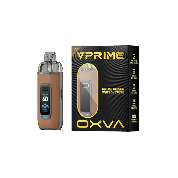 OXVA Vprime Pod Kit (Brown Leather) - Elektronické cigarety - Obrázek d4fdb550e697423d90ffc7ab4cbbbca4