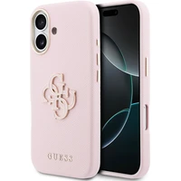 Guess PU Resin Logo kryt iPhone 17 růžový - Pouzdra