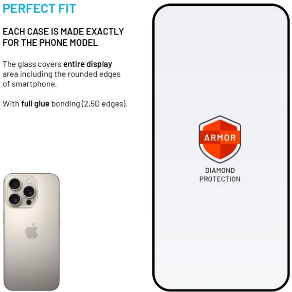 FIXED Armor 2,5D sklo s Anti-dust a AR vrstvou Apple iPhone 16 Pro - Ochranné folie a skla - Obrázek d515be161ce84c61822a8b31d6c470d1