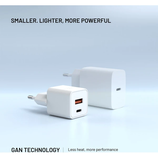 FIXED Mini GaN nabíječka s USB-C/USB-A (30W) PD bílá - Nabíječky - Obrázek d52ca1ddca294aeda607fca0b354d86d