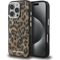 Karl Lagerfeld IML Leopard MagSafe kryt iPhone 16 Pro hnědý - Pouzdra