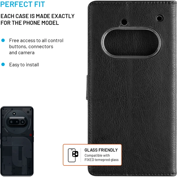 FIXED Opus flipové pouzdro Nothing Phone (3a) 5G černé - Pouzdra - Obrázek d575ab2d61434585ab4cfcbd35a34b4d