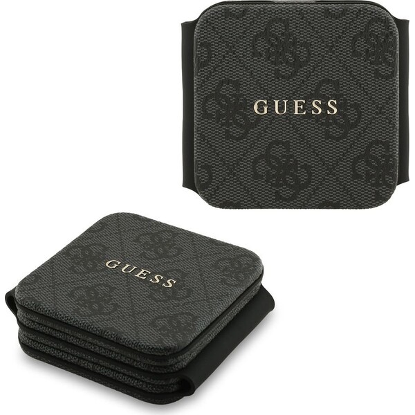 Guess PU 4G MagSafe bezdrátová nabíječka 3v1 černá