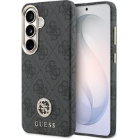 Guess PU Leather 4G Strass Logo Gold Frame Magnetic kryt Samsung Galaxy S26 černý - Pouzdra
