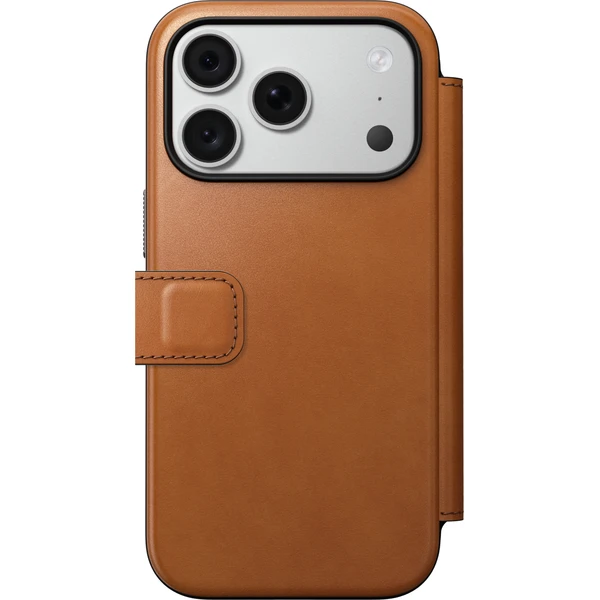 Nomad Modern Leather Folio (Horween) MagSafe kožené pouzdro iPhone 17 Pro/18 Pro Saddle - Pouzdra - Obrázek d5f99bd1c6394792a11d2cd147f590f1